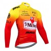 Wielershirt 2024 St. Michel-Auber93 Lange Mouw Rood